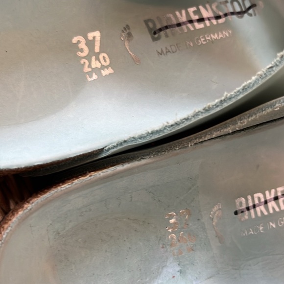 Birkenstock Arizona Big Buckle Natural Leather Patent Size 6 NEW - Picture 11 of 11